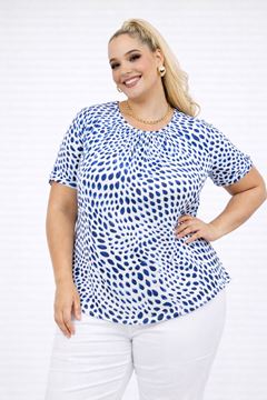 Picture of STYLISH ABSTRACT PRINT RELAXED FIT BLOUSE